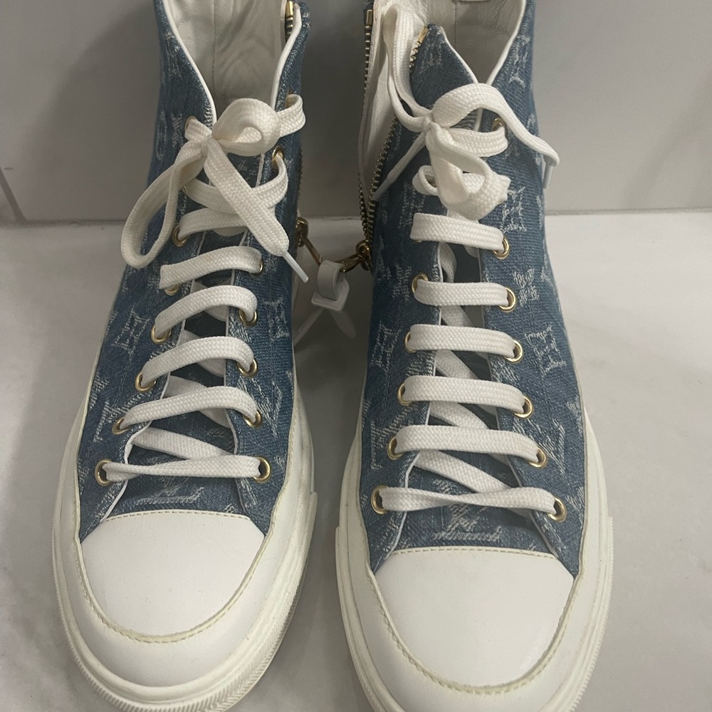 Louis Vuitton Cloth Trainers. Sz 37 1/2
